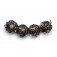 11006012 - Four Bright Fire Lentil Beads