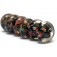 11006621 - Six Multi-color w/Blue & Orange Rondelle Beads