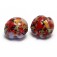 11007712 - Four Autumn Red Cardinal Lentil Beads