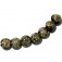 11102602 - Seven Brown w/Twisted Beige Dot Lentil Beads