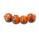 11102712 - Four Coral w/Beige Lentil Beads