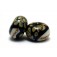 11105001 - Seven Black/Ivory & Beige Rondelle Beads