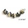 11105007 - Five Black/Ivory & Beige Crystal Beads
