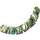 11105104 - Seven Turquoise/Ivory & Beige Pillow Beads