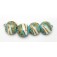 11105112 - Four Turquoise/Ivory & Beige Lentil Beads