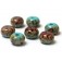 11105701 - Seven Turquoise & Amethyst w/Beige Rondelle Beads
