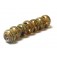 11106101 - Seven Transparent Brown w/Beige Strips Rondelle Beads