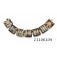 11106104 - Seven Transparent Brown w/Beige Strips Pillow Beads