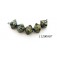 11200807 - Five Black w/Twisted Beige Dots Crystal Beads