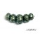 11203811 - Five Grad Green Pearl Surface w/Black Rondelle Beads