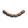 11204403 - Six Copper Pearl Surface w/Black Mini Kalera Beads