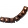 11204404 - Seven Copper Pearl Surface w/Black Swirl Pillow Beads