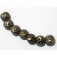 11204802 - Seven Golden Pearl Surface w/Black Lentil Beads