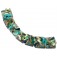 11605604 - Seven Turquoise Silver Ivory Pillow Beads