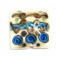 11803904 - Ivory w/Blue & Beige Stringer Pillow Focal Bead