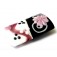 11808203 D - Black & White w/Pink Flower Kalera Focal Bead