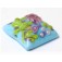 11811404 - Blue w/Pink Flower Pillow Focal Bead