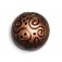 11813602 - Copper Pearl w/Black Swirl Lentil Focal Bead