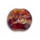 11817502 - Yellow-orange & Purple Lentil Focal Bead
