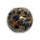11817702 - Blue & Orange Lentil Focal Bead