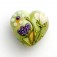 11819125 - Green w/White & Purple Flora Heart (Large)
