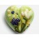 11819125 - Green w/White & Purple Flora Heart (Large)
