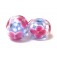 3590231 Clearance - Two Pink Floral w/Lavender Core Rondelle Beads