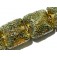 40101014 - Four Golden Green Metallic Pillow Beads