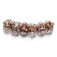 AB00821 - Six Orange w/Clear Dots Dichroi Boro Rondelle Beads