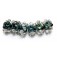 AB01021 - Six Green w/Dark Red Dots Dichro Boro Rondelle Beads