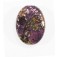 HA011824 - 18x24mm Porcelain Puffed Oval Lavender/Floral