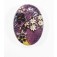 HA013040 - 30x40mm Porcelain Puffed Oval Lavender/Floral