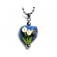 HN-11836805 - Calla Lily Lake Lentil Heart Necklace