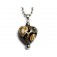 HN-11809705 - Dark Brown/Ivory Heart Necklace