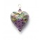 HP-11816005 - Light Purple & Ivory Free Style Heart Pendant