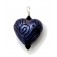 HP-11807905 - Purple Pearl Surface w/Blk Heart Pendant