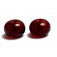 PR03 Clearance - Two Transparent Dark Red Rondelle Beads