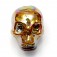 Skull07 - Golden Luster Focal Bead