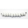 SP001 - Ten Opaque White Rondelle Spacer Beads