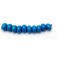 SP007 - Ten Opaque Teal Blue Rondelle Spacer Beads