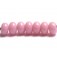 ST18 Clearance - Seven Pink Rondelle Beads * Great for Cancer Awareness Jewelry