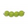 STL03 Clearance - Four Green Transparent Matte Finish Lentil Beads