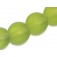 STL03 Clearance - Four Green Transparent Matte Finish Lentil Beads