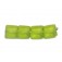 STP03 Clearance - Four Green Transparent Matte Finish Pillow Beads