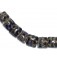 10407304 - Seven Black w/Purple Silver Foil Pillow Beads