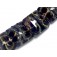 10407314 - Four Black w/Ink Blue Silver Foil Pillow Beads