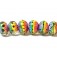 11008221 - Six Rainbow Balloons Rondelle Beads