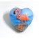 Flamingo Plump Heart Focal Bead