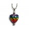 HN-11835905 - Rainbow Balloons Heart Necklace