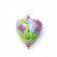 HP-11811405 - Blue w/Pink Flower Heart Pendant